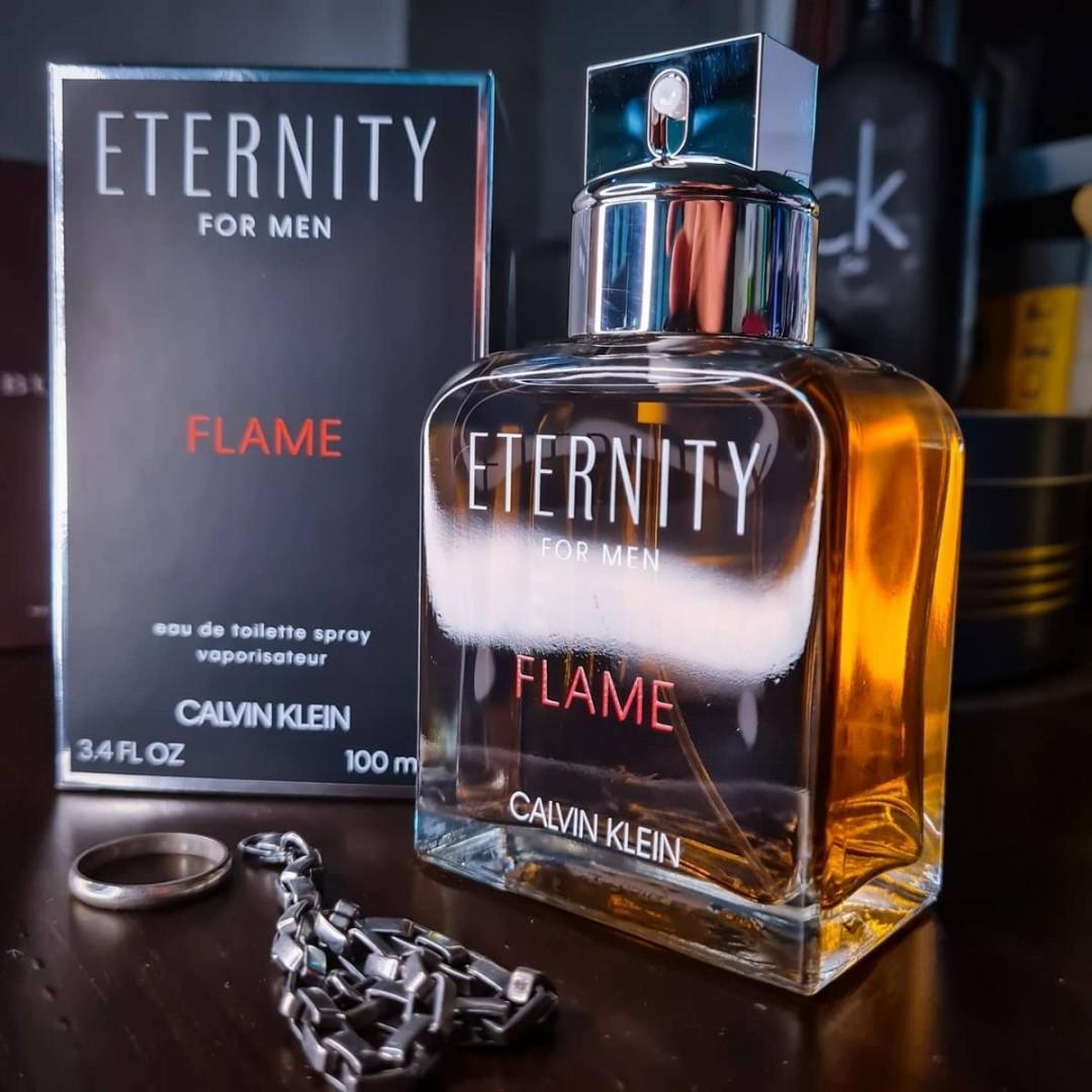 ETERNITY FLAME BY CALVIN KLEIN (NEW IN BOX) 100ML EAU DE TOILETTE SPRAY  (MEN), Beauty & Personal Care, Fragrance & Deodorants on Carousell