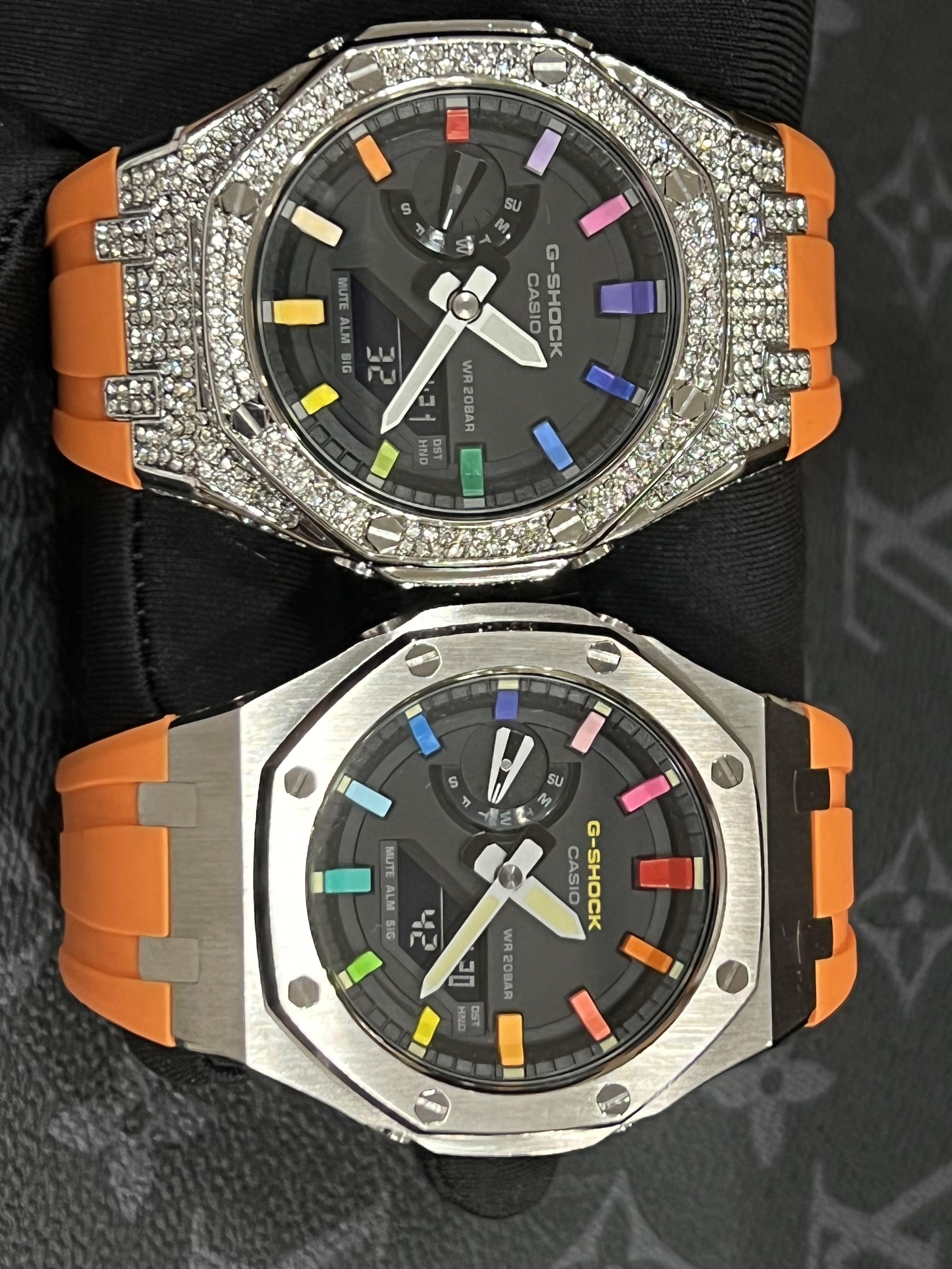 Rainbow casio watch best sale