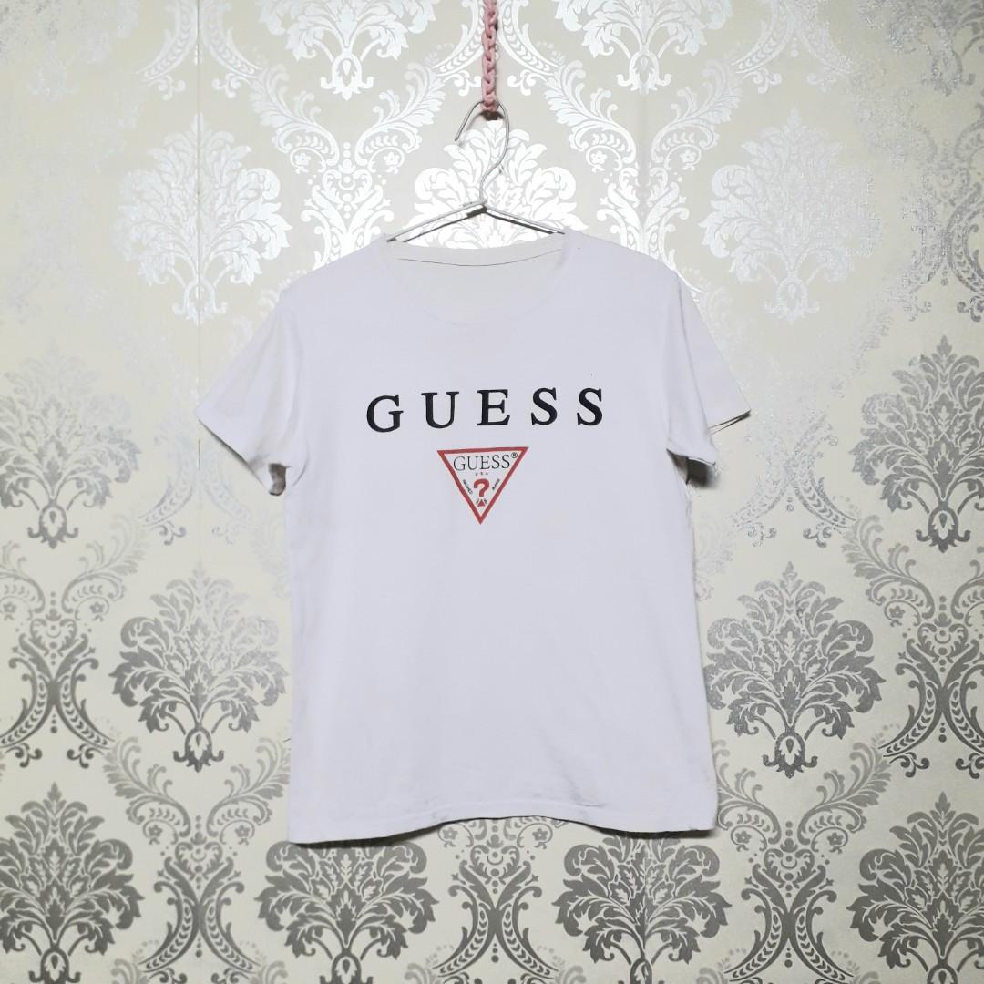 white guess crop top