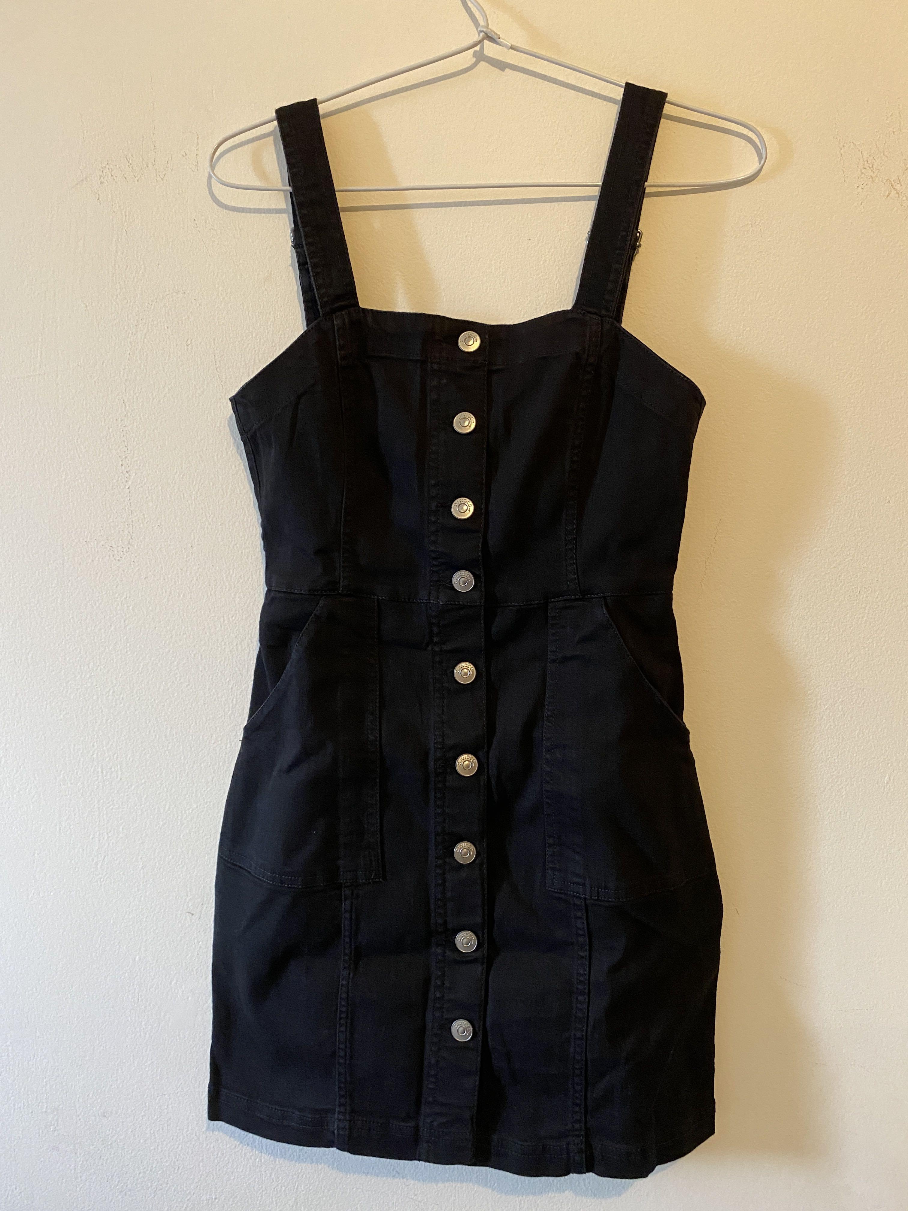 H\u0026M Denim Jeans Black Dress, Fesyen 