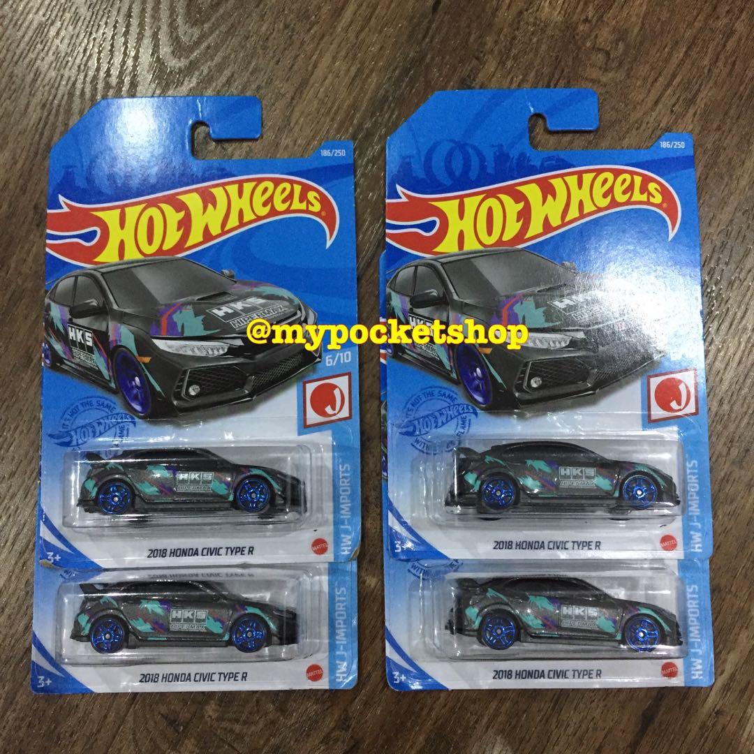 Hot Wheels LOOSE 2018 HONDA CIVIC Type-R HKS Custom SUPER w/Real Riders
