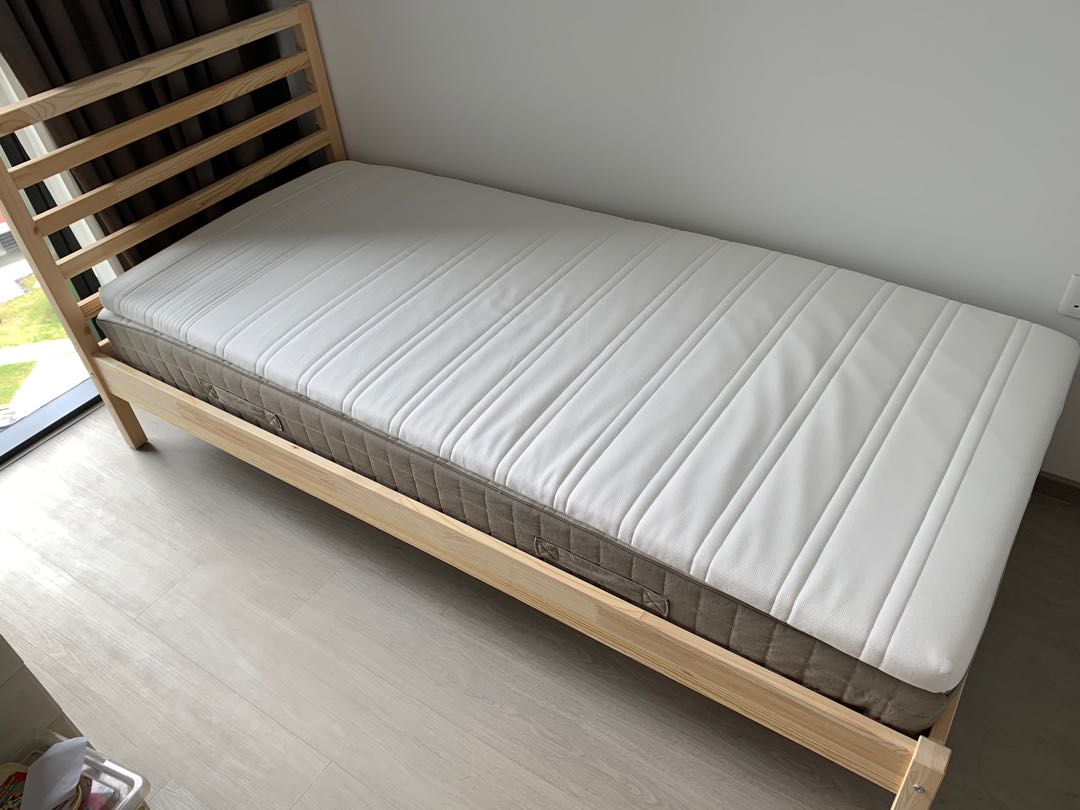 IKEA Hamarvik mattress with Tarva bed frame, Furniture & Home Living