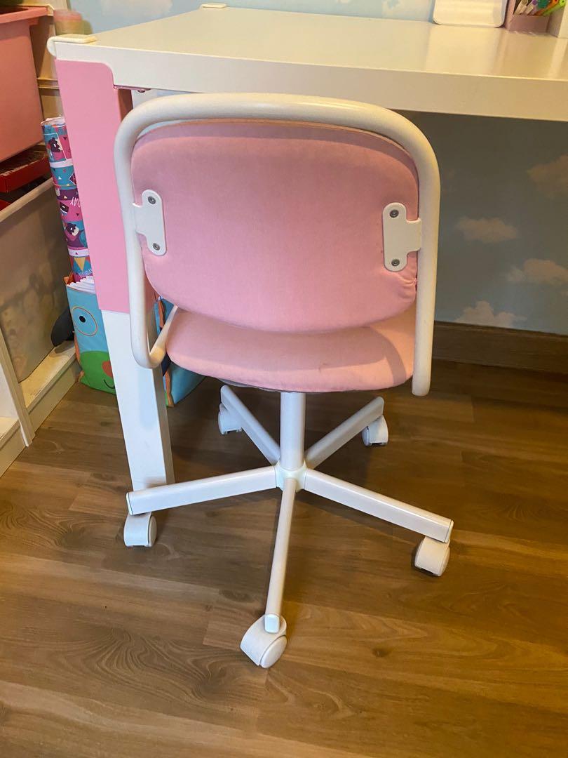 IKEA Kursi Anak ORFJALL Pink Kursi Kantor, Perabotan Rumah di Carousell