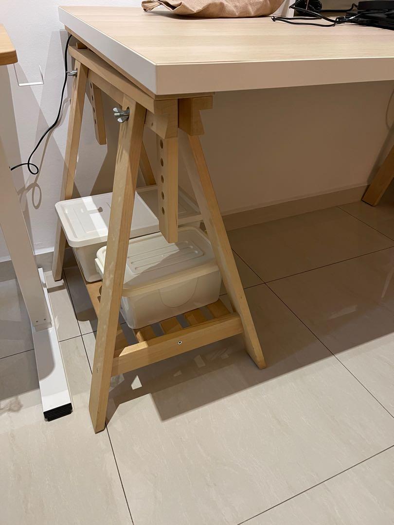 IKEA Study table (Category: Tables & Sets) located in Singapore. Submitted by jess1104 (Listing ID 1138683206, Image 2). Description: Table top -150cm x 75cm Leg-44cm x 68cm Table top is slightly bent but still working well. Legs are still in great condition. Self pick up at Pasir Ris. .
