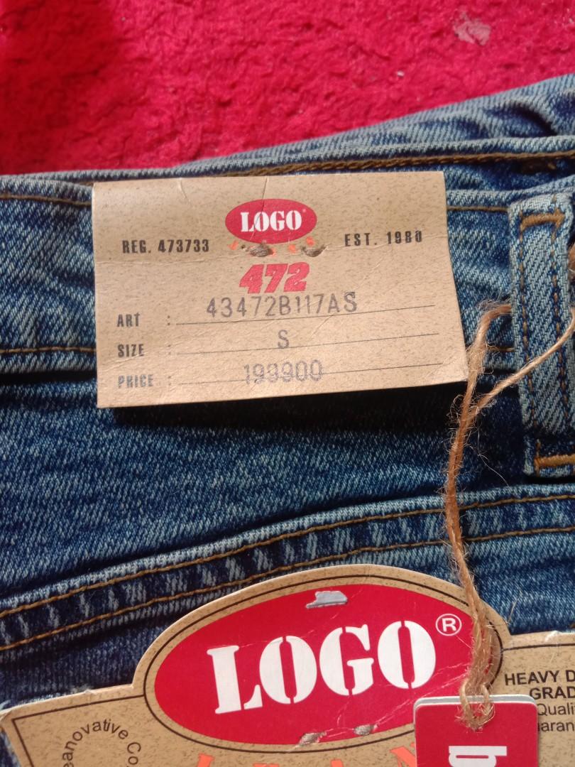 Jeans LOGO new, Fesyen Wanita, Pakaian 