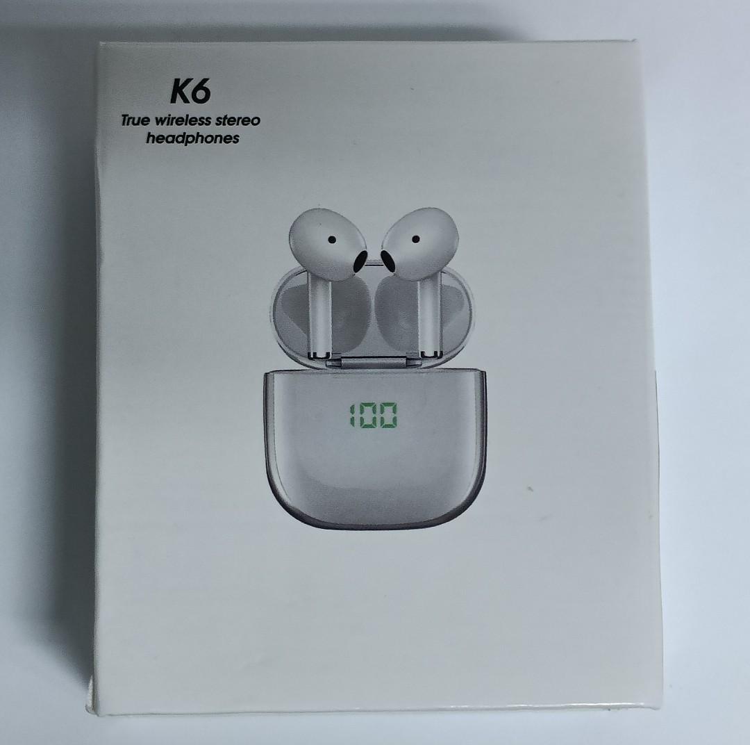 K6 True Wireless Earbuds Bluetooth Headphones Touch Control with