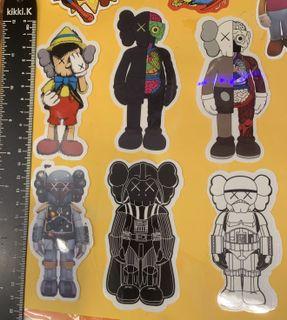  64-Piece KAWS Sticker Set, Waterproof KAWS Stickers