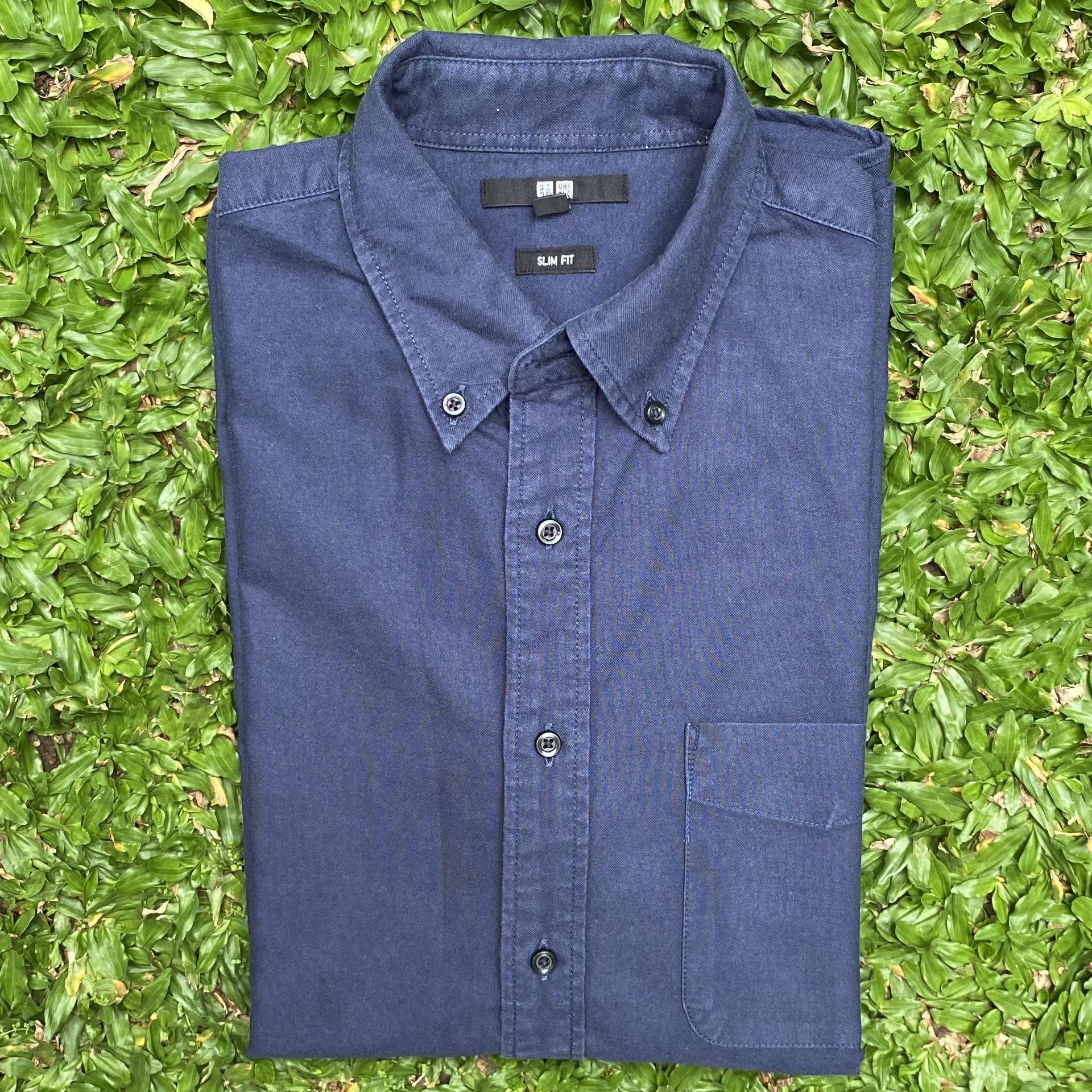 KEMEJA OXFORD BUTTONDOWN SLIM FIT LONG SLEEVE SHIRT UNIQLO