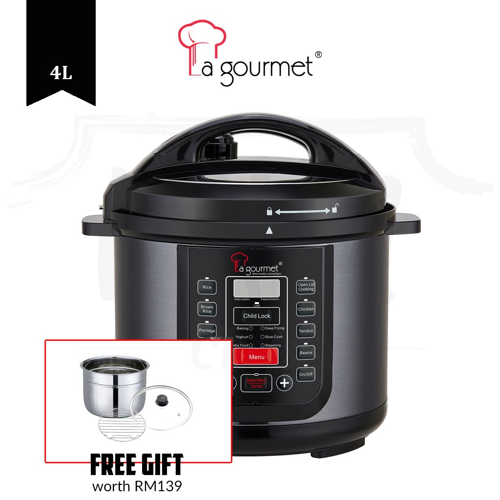 La Gourmet Multifunctional Electric Pressure Cooker 4L TV Home