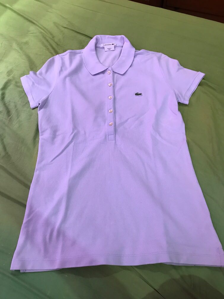 lavender lacoste shirt, Women's Fashion 