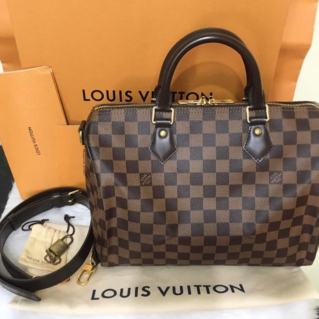 Louis Vuitton Speedy Bandouliere 30 Damier Ebene, Luxury, Bags & Wallets on  Carousell