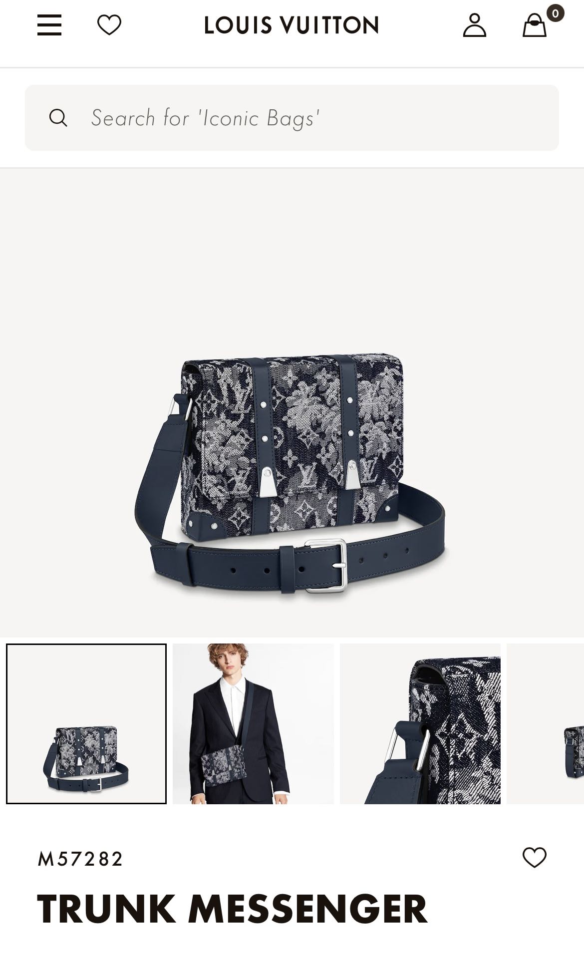 Louis Vuitton LV Trunk Messenger bag M57726黑色名媛网