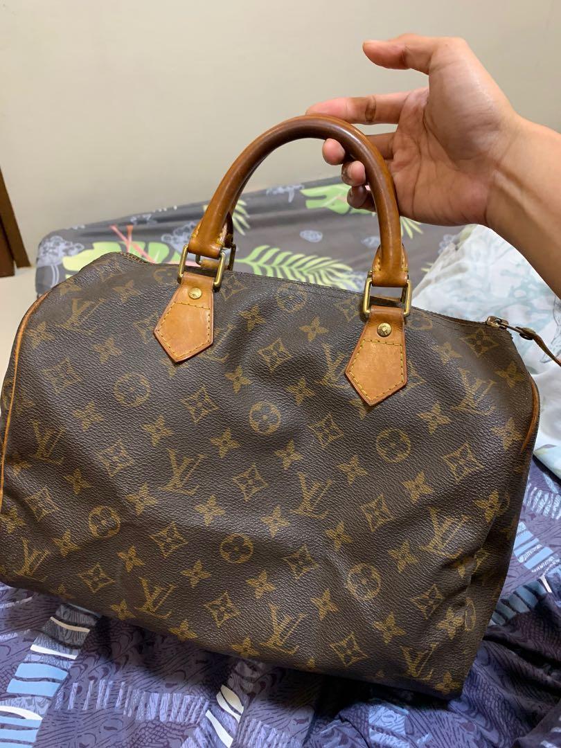 ❗Repriced❗Authentic Vintage Louis Vuitton Speedy 30 with Shoulder Strap,  Luxury, Bags & Wallets on Carousell