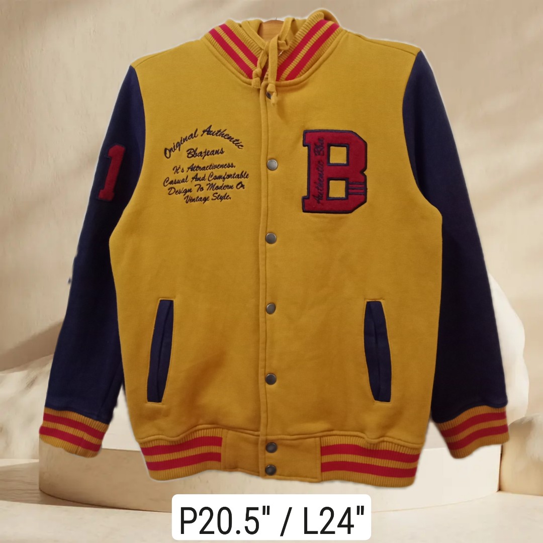 Mustard Varsity Jacket, Women's Fashion, Coats, Jackets and Outerwear