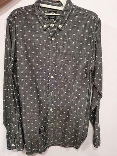 NHIZ Skull Men's shirt in dark grey size M