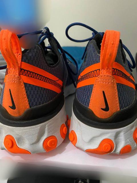 Nike react element discount 55 black total orange