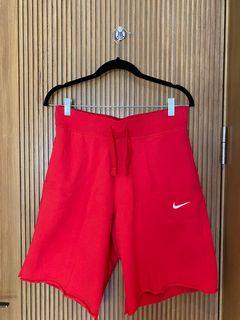 Nike Red Lounge Shorts with Drawstring Ties for Men