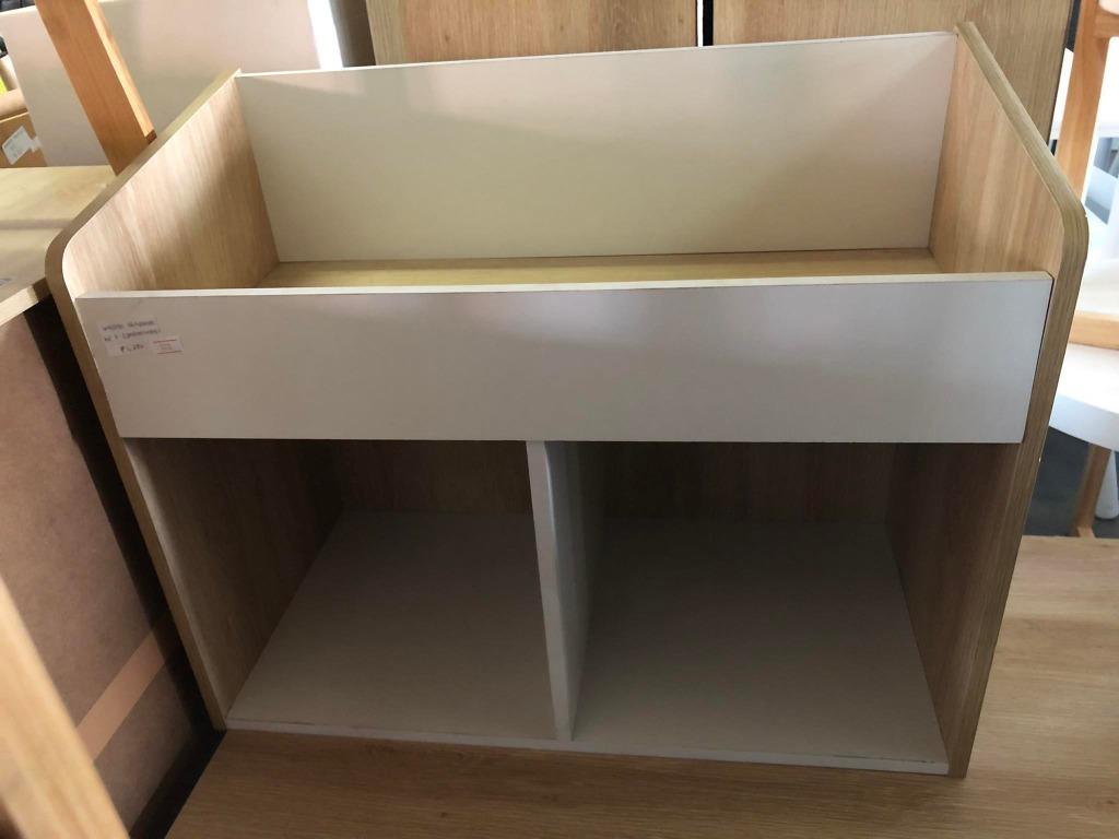 Oak Look and White Cube Storage, Furniture & Home Living, Home Improvement & Organization