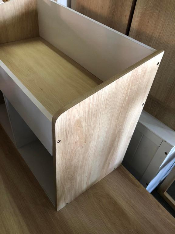 Oak Look and White Cube Storage, Furniture & Home Living, Home Improvement & Organization