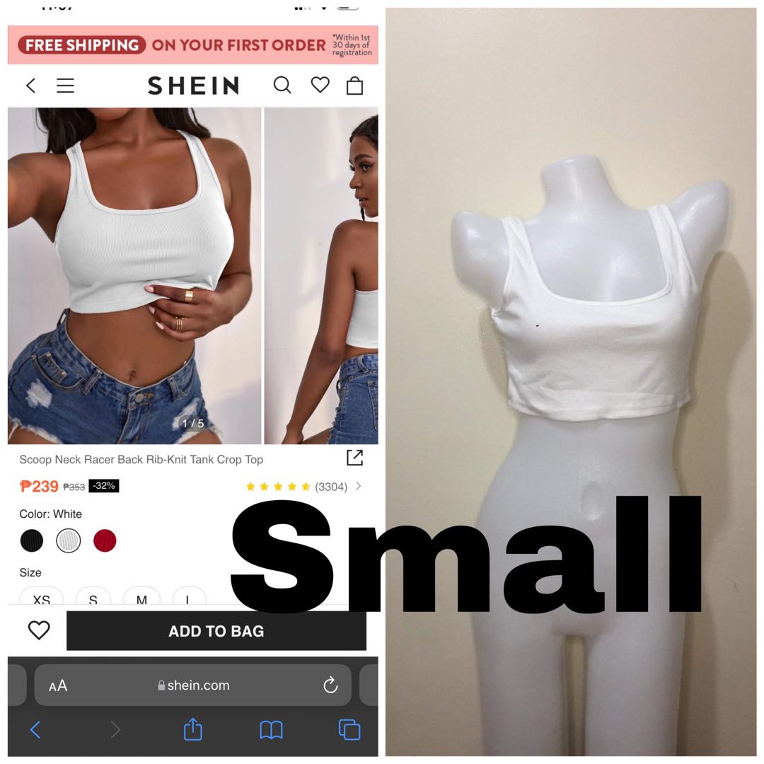 Orig shein crop tank top, Women's Fashion, Tops, Others Tops on Carousell