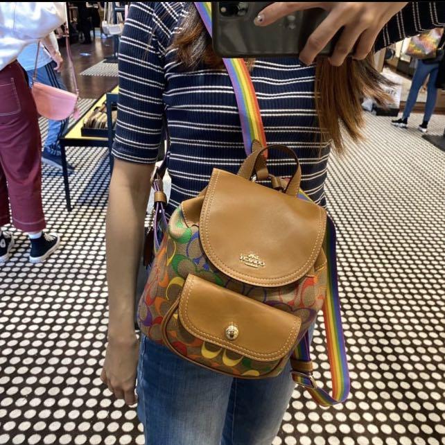 Coach Pennie Backpack 22 In Rainbow