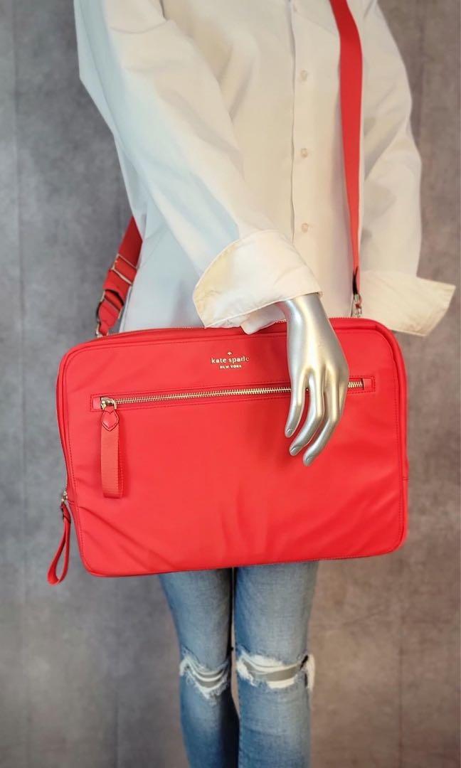 Kate spade red laptop bag clearance
