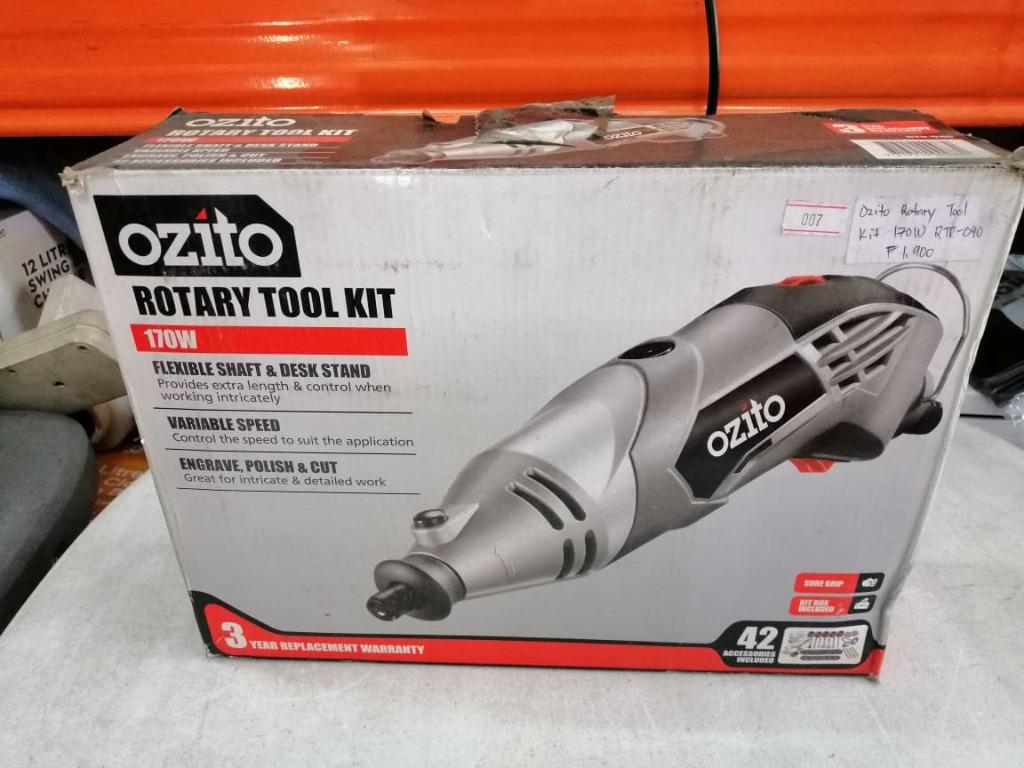 Ozito Rotary Tool Kit 170W (Category: Construction Tools & Equipment) located in San Pedro. Submitted by aus-plus (Listing ID 1138603643, Image 3). Description: Ozito Rotary Tool Kit 170W.