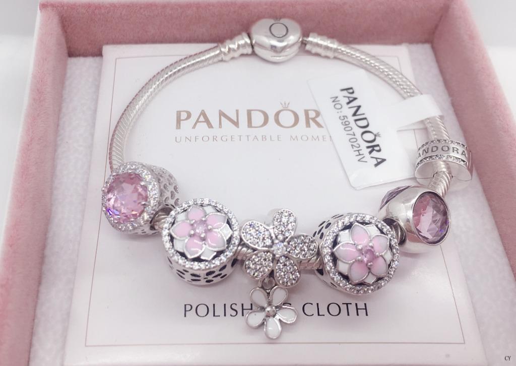 Pandora peach store blossom bracelet