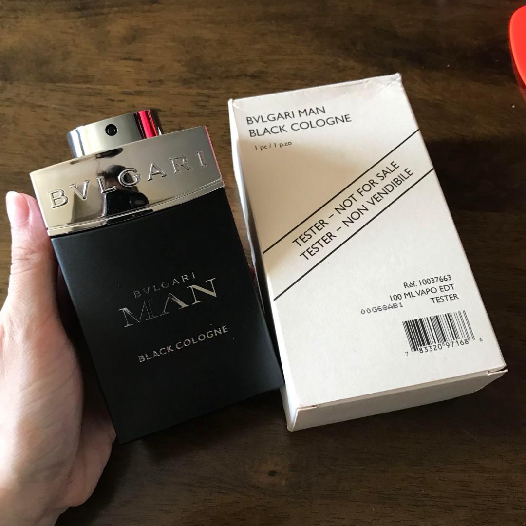 Tester bvlgari sales man in black