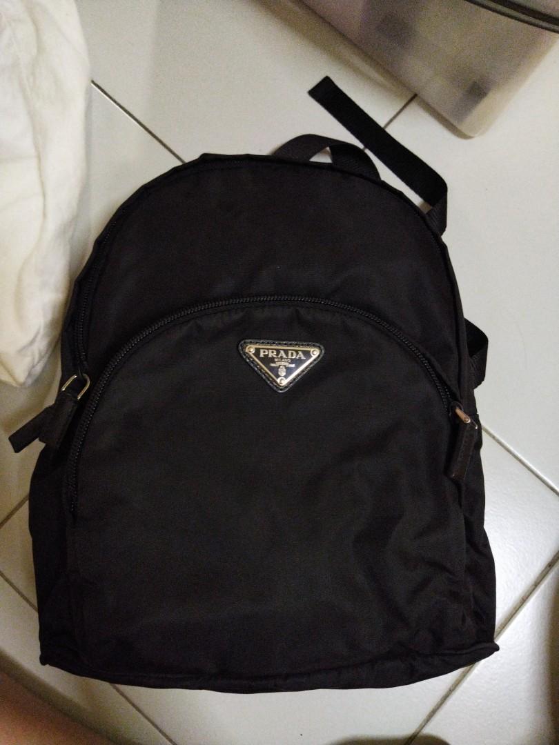 Prada nylon backpack hotsell used