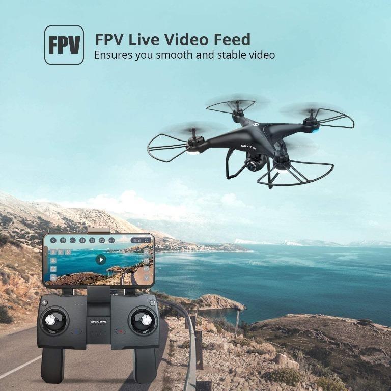 Holy stone hs120d gps drone with top camera for adults 2k uhd fpv