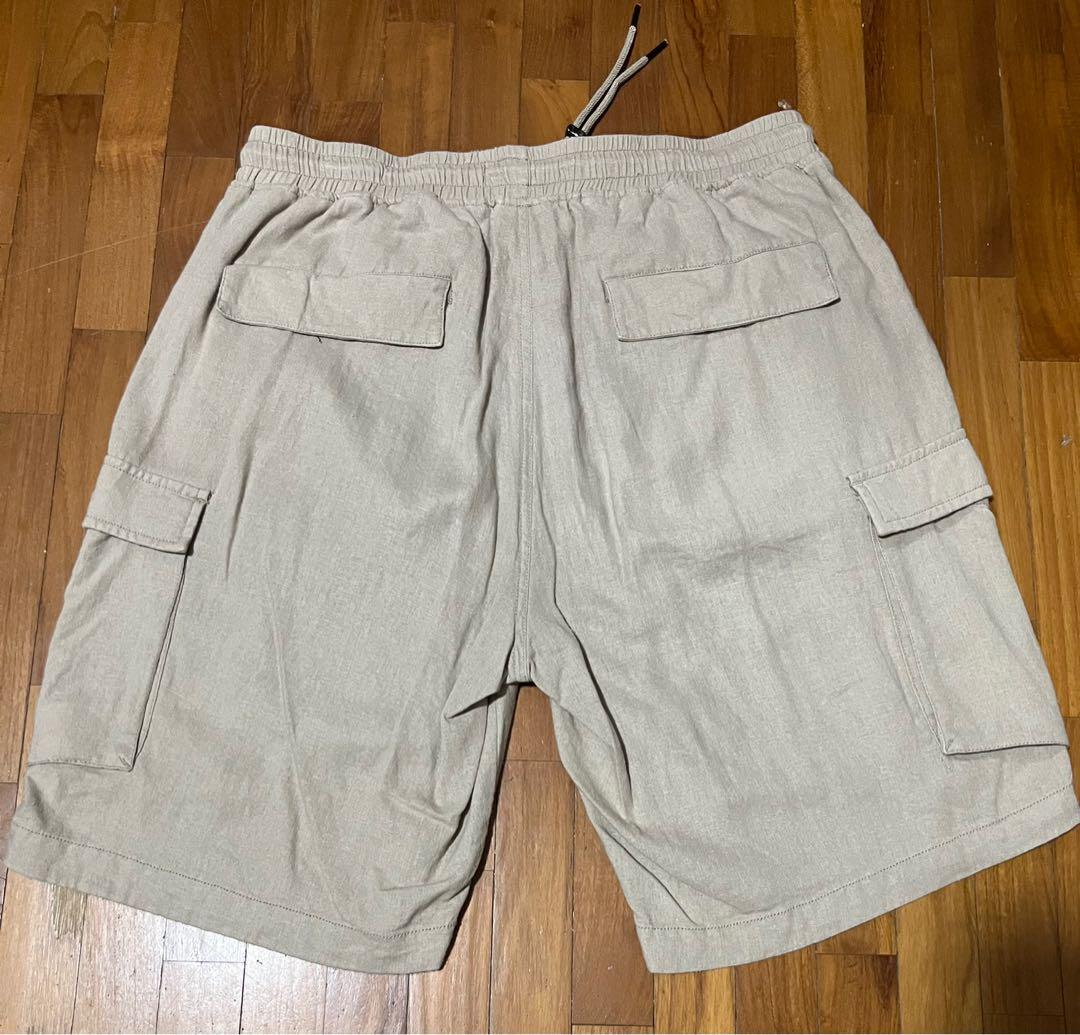 Pull \u0026 Bear Linen Utility Shorts in 