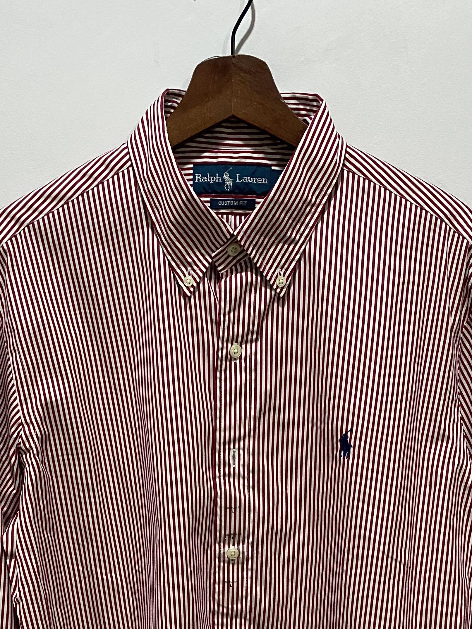 Ralph lauren red striped shirt discount