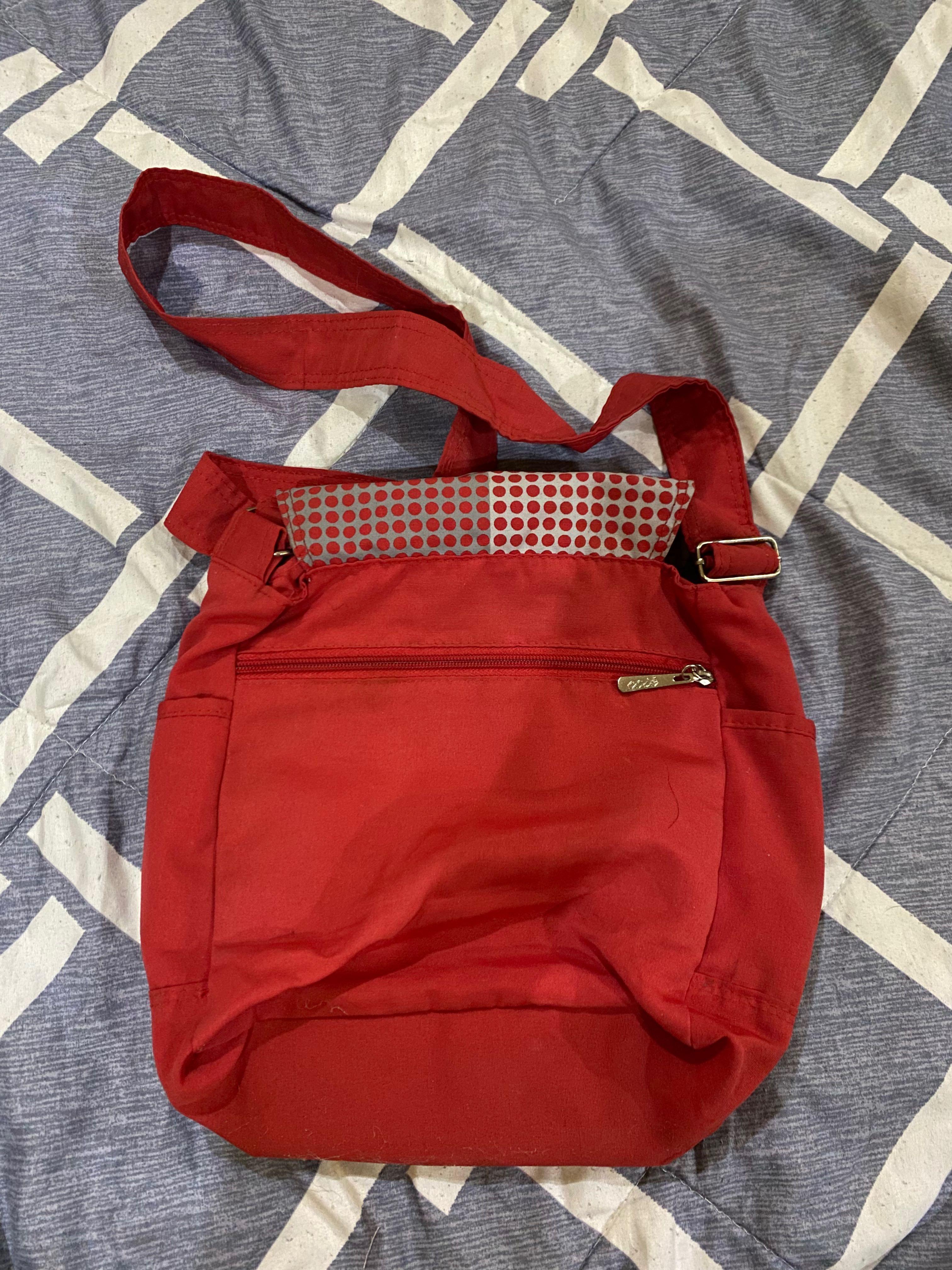 Red Cosé Sling Bag (Category: Luxury Bags & Wallets) located in Butuan. Submitted by sumbyme (Listing ID 1138662258, Image 2). Description: used but not abused. condition: 10/10 fixed price. buyer will shoulder the shipping fee.