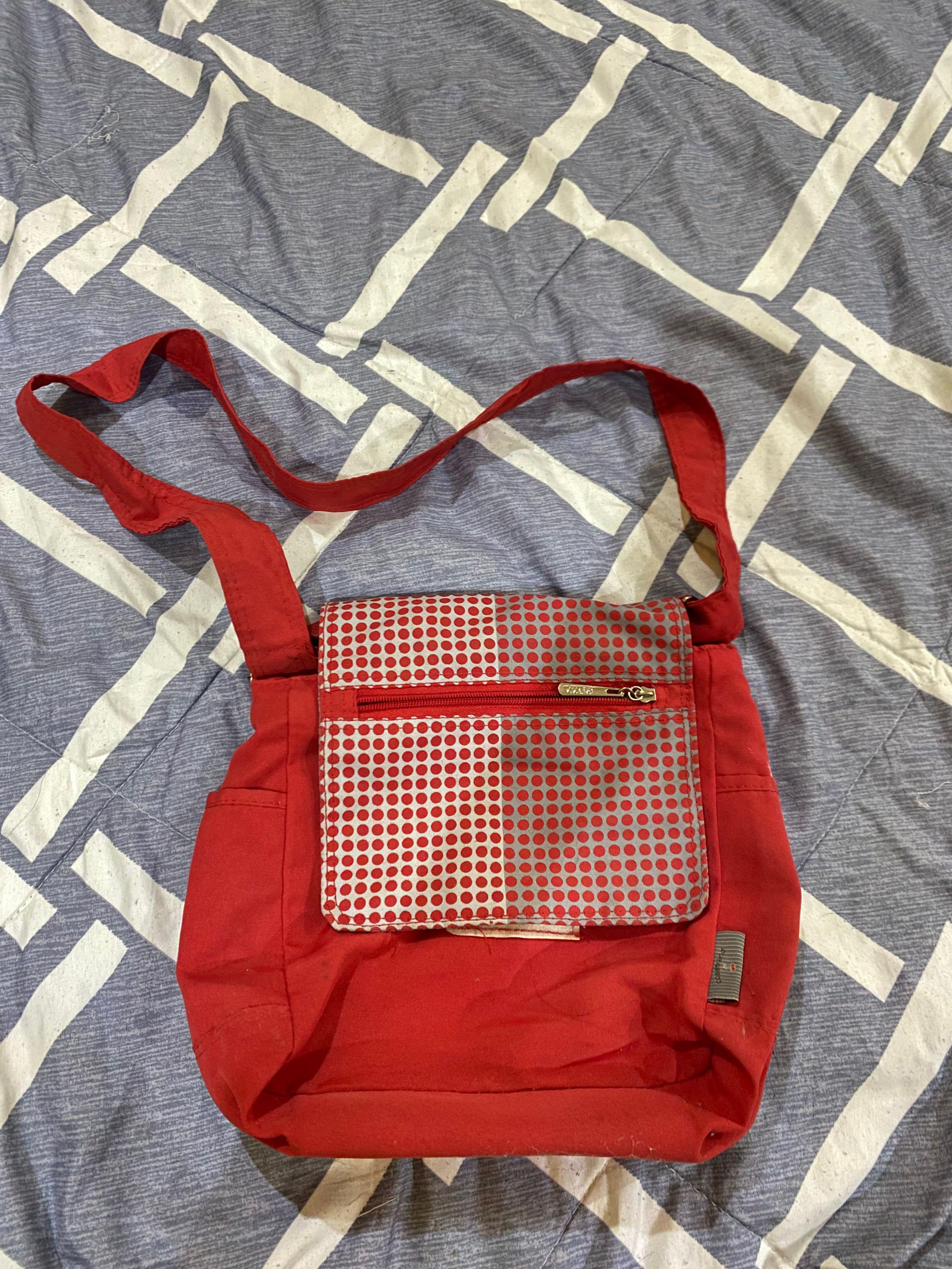 Red Cosé Sling Bag (Category: Luxury Bags & Wallets) located in Butuan. Submitted by sumbyme (Listing ID 1138662258, Image 1). Description: used but not abused. condition: 10/10 fixed price. buyer will shoulder the shipping fee.