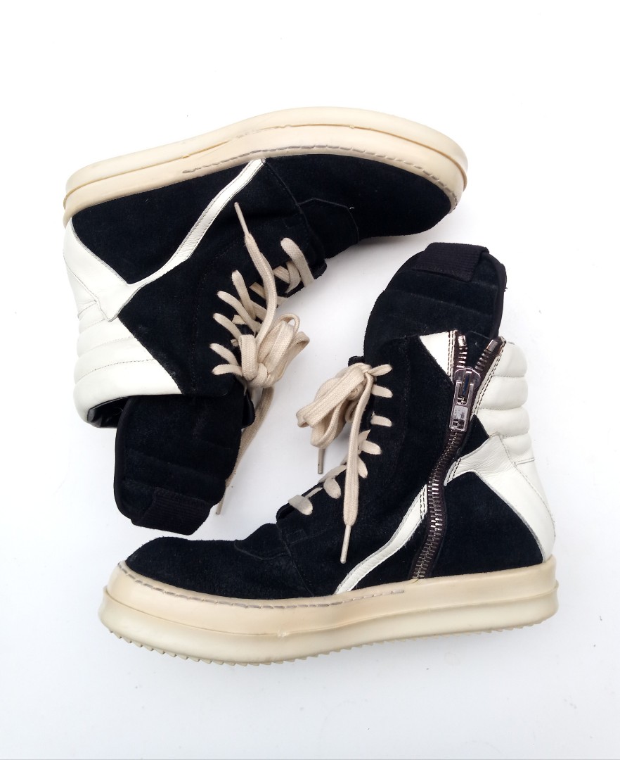 Rick Owens Suede Geobasket, Men's 
