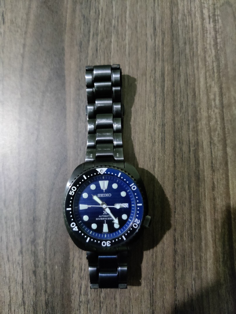 Seiko Prospex Turtle Diver Watch Black Metallic Save the Ocean Edition Men s Fashion Watches Accessories Watches on Carousell