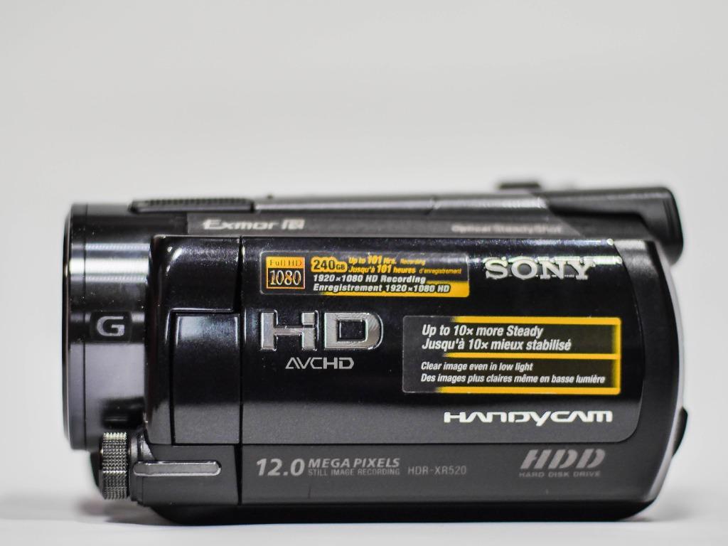Sony Handycam HDR-XR520V (Category: Video Cameras) located in San Juan City. Submitted by declutter_dens (Listing ID 1138695108, Image 1). Description: Sony HDR-XR520V 240GB HDD High Definition Camcorder w/12x Optical Zoom Selling my Almost New Sony HDR-XR 520V Camcorder. The unit is in Mint condition (9.5/10) with minor scuffs and scratches. Right from the day one I kept it in a new Case Logic bag. The unit also comes with Spare extra large orig