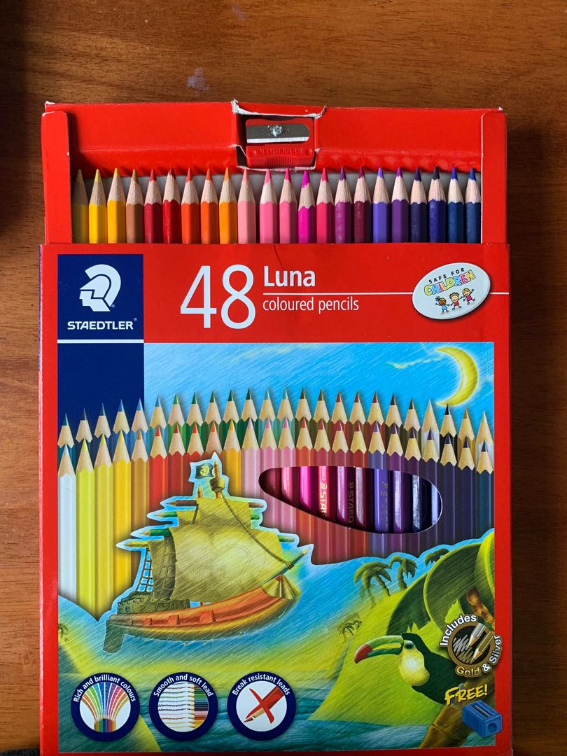 Staedtler Luna 48 coloured pencils, Hobbies & Toys, Stationery & Craft