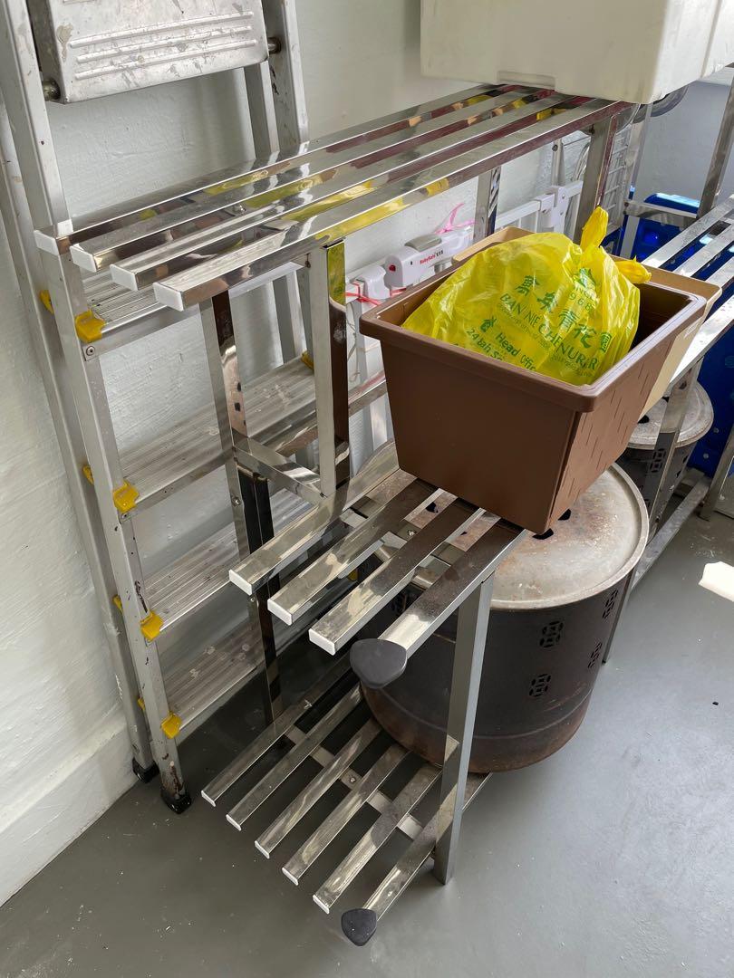 Stainless Steel Flower Rack (1.5m), Furniture & Home Living, Outdoor ...