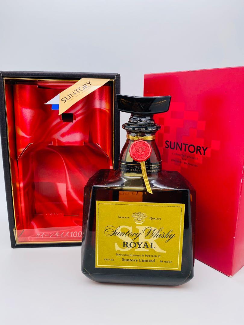 Suntory royal SR Whisky 1000ml 90年代三得利威士忌特價, 嘢食& 嘢飲