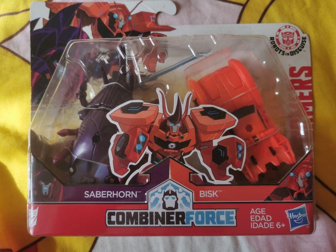 Hasbro Transformers Combiner Force Figuren Saberhorn und Bisk Saberclaw 
