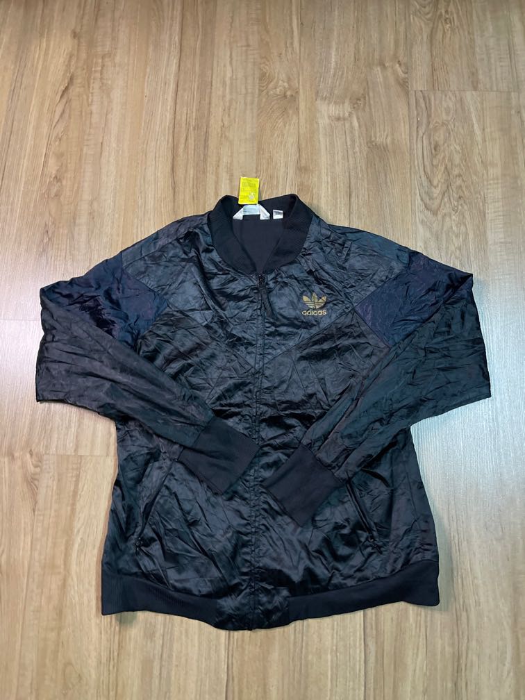 Vintage 80s-90'S Adidas nylon jacket, men's size M Nylon black type Vintage Second Hand