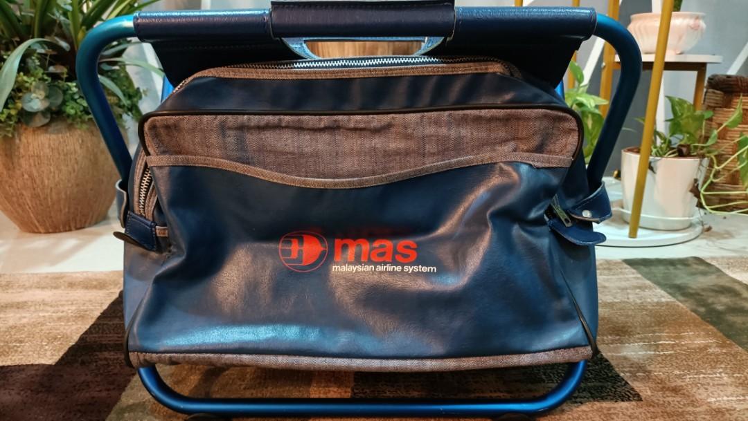 Vintage Rare Malaysian Airlines Hand Luggage Bag, Hobbies & Toys