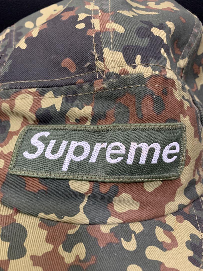 Vintage Supreme 2002 German fleck Camo camp cap, Men's Fashion