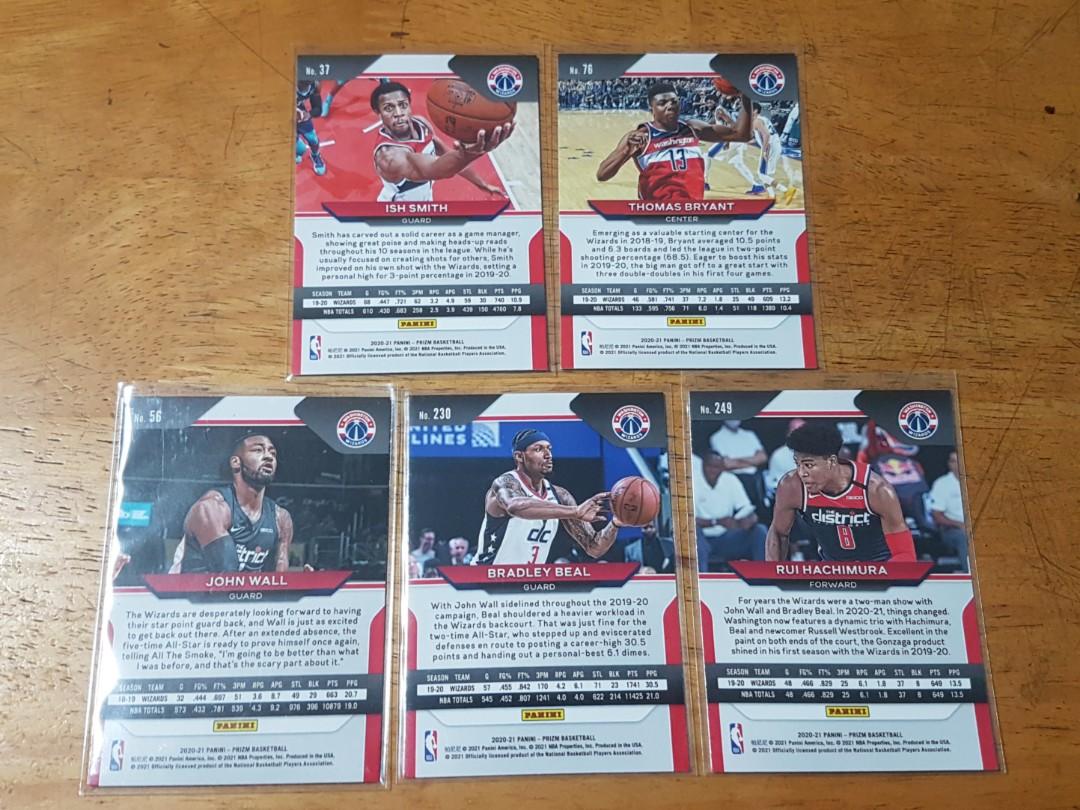 Washington Wizards Prizm Cards (Category: Raw Singles) located in Pasig City. Submitted by MaryandXaviersCorner (Listing ID 1138561688, Image 2). Description: Washington Wizards Prizm Cards Bradley Beal, John Wall, Rui Hachimura, etc. Selling as lot, total of 5 cards Actual pictures of the items posted Will be shipped in toploaders and bubblewrap Please check my other NBA cards listings..