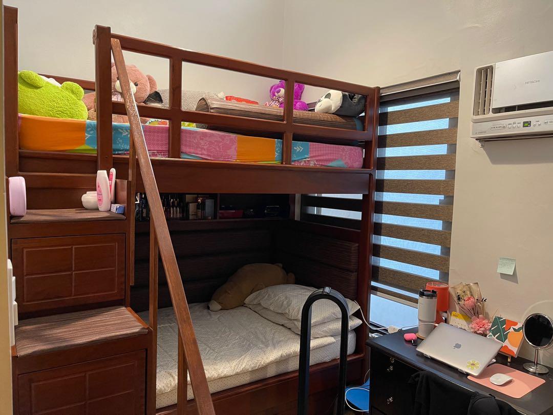 Wooden Double Deck with Stairs from OUR HOME SM, Furniture & Home