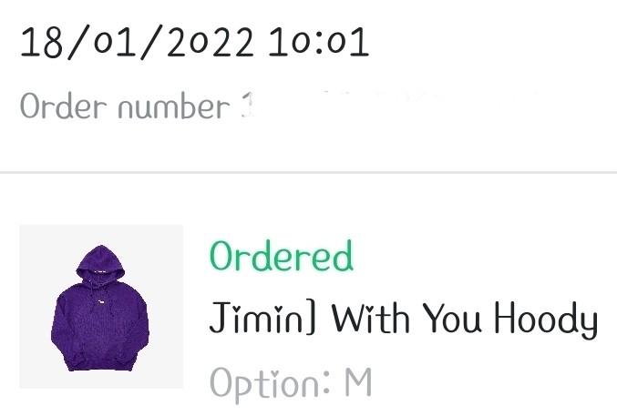 WTT Artist Made Collection by BTS Jimin With You Hoody to trade