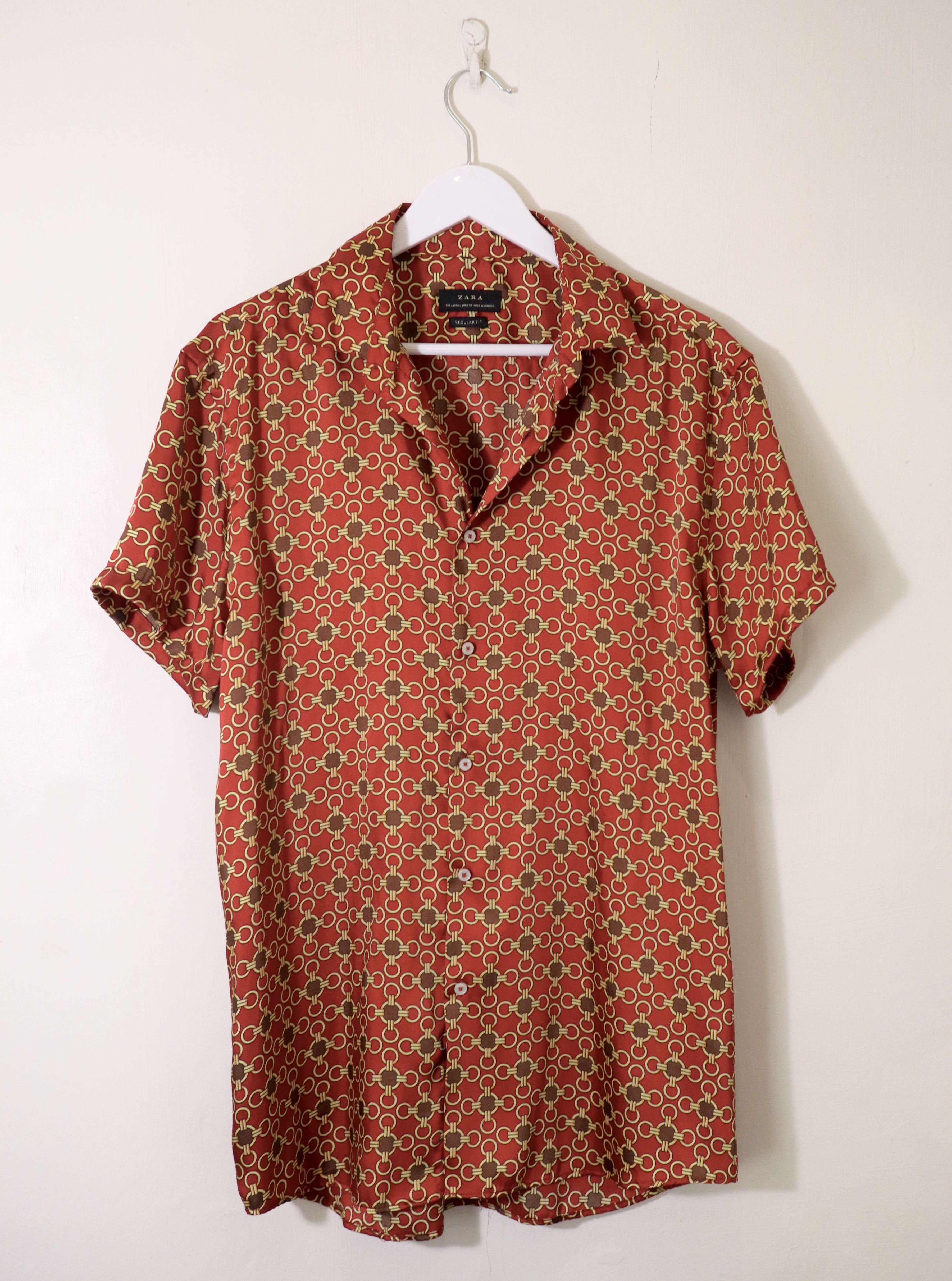 zara pink chain shirt