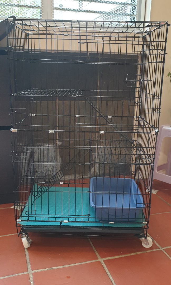 3 tier cat cage with litter box, Pet Supplies, Homes & Other Pet